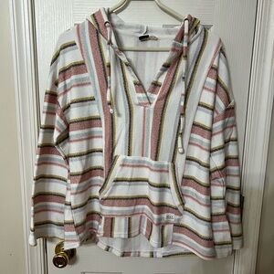 Striped Hooded Pullover